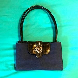 Brighton collapsible denim tote